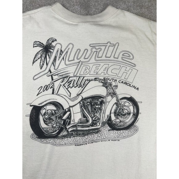 Vintage 2002 Bike Week Myrtle Beach T-Shirt Distressed Men’s Large - Picture 7 of 8